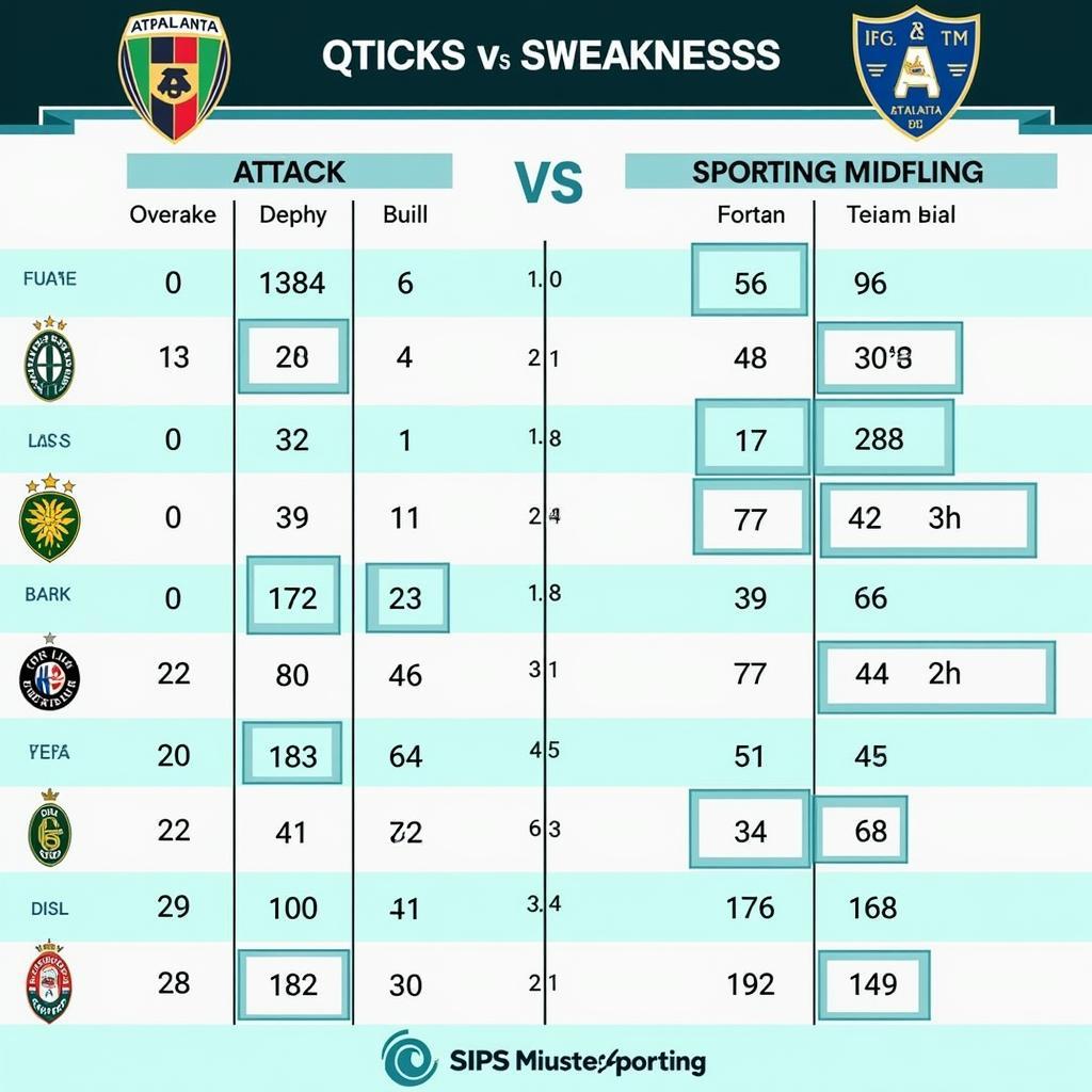 So sánh Atalanta và Sporting