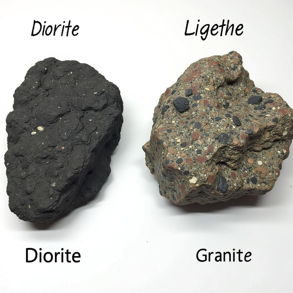 So sánh đá Diorit và Granite