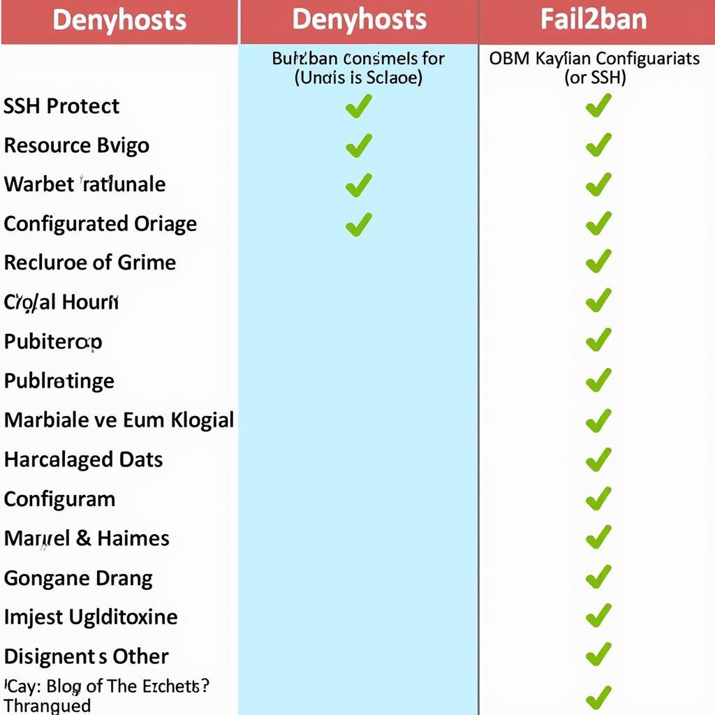 So sánh denyhosts và fail2ban về tính năng