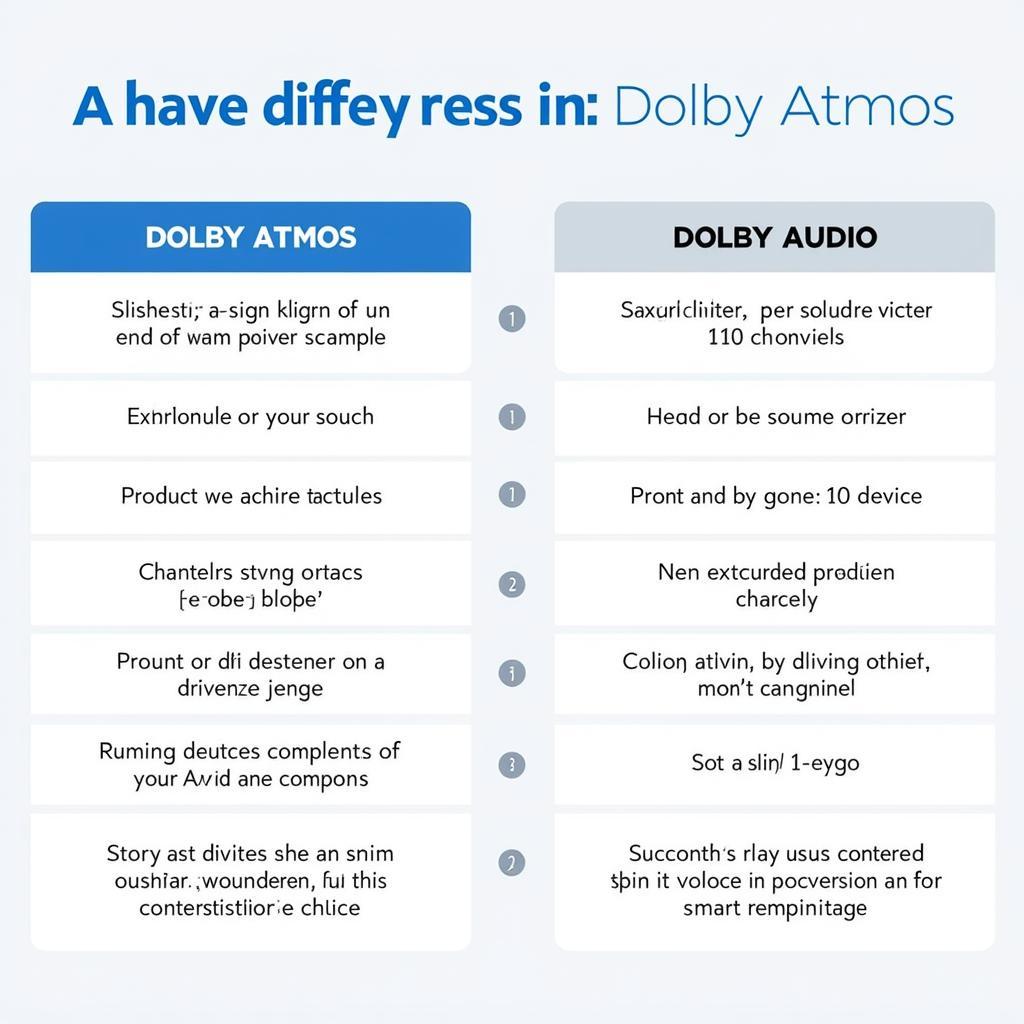 So sánh trực quan giữa Dolby Atmos và Dolby Audio