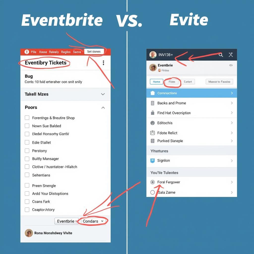 So sánh Eventbrite và Evite