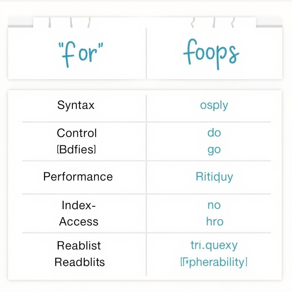 Bảng so sánh foreach và for trong JavaScript