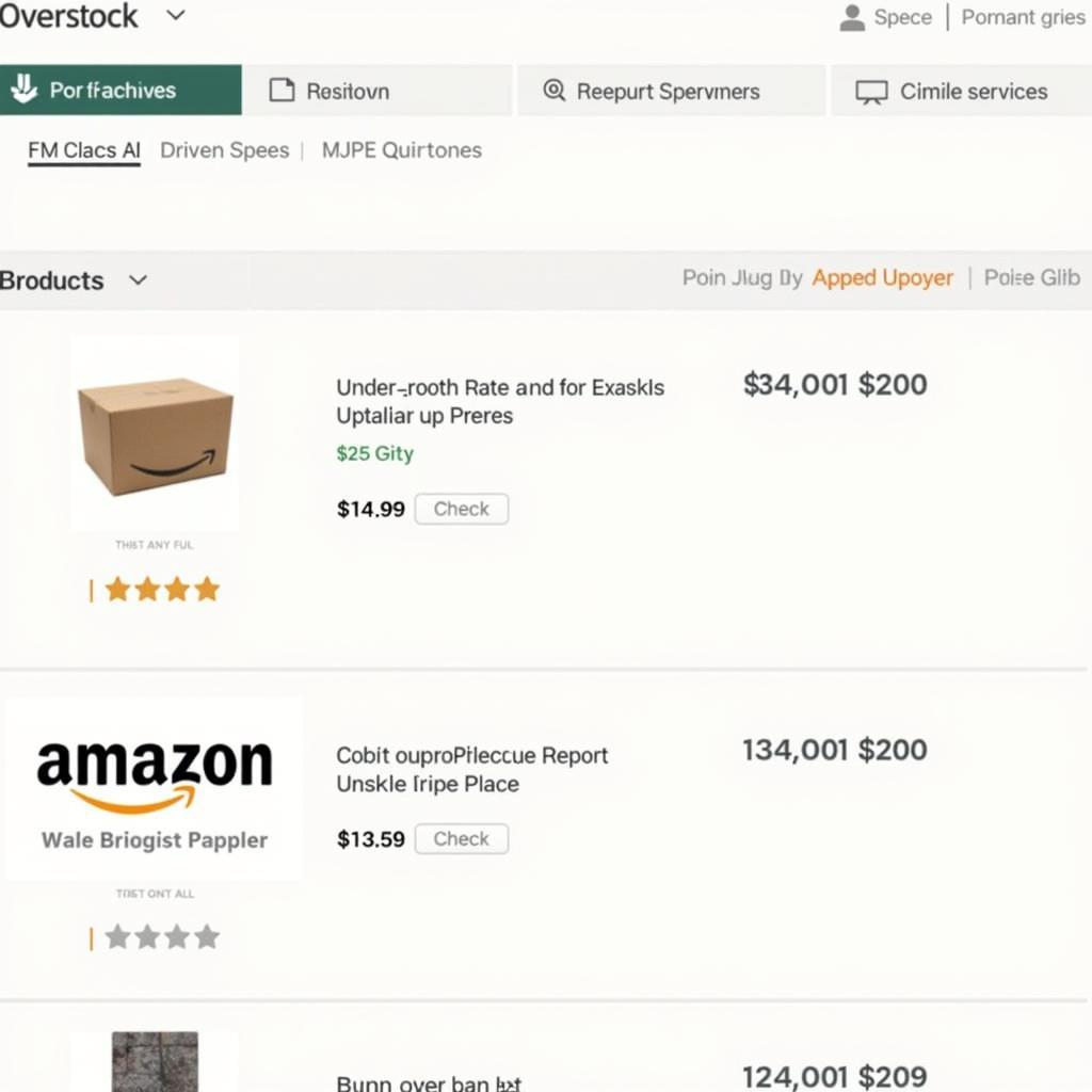 So sánh giá cả giữa Overstock và Amazon