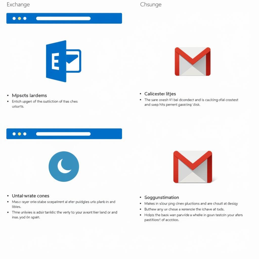 So sánh giao diện Exchange và Gmail