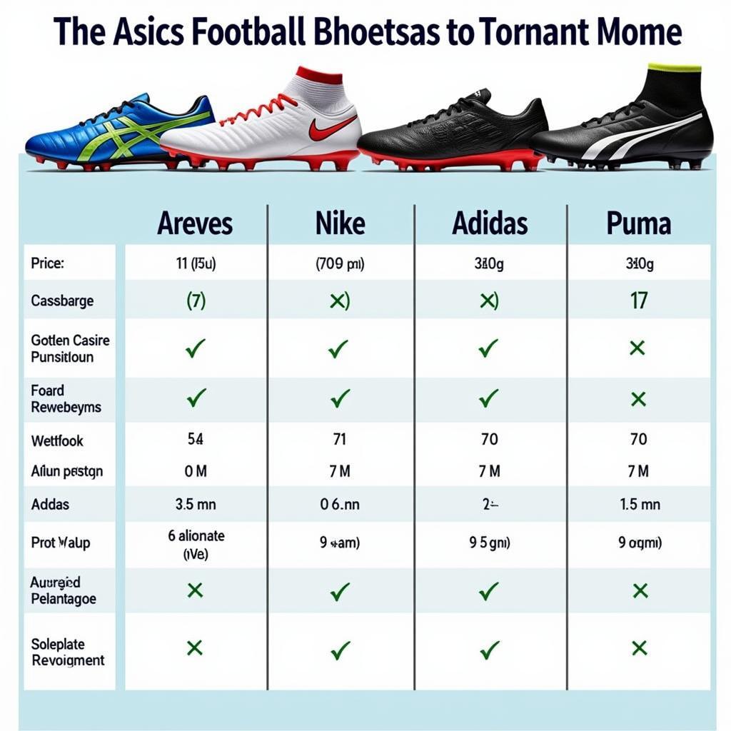 So sánh giày bóng đá Asics với các thương hiệu khác