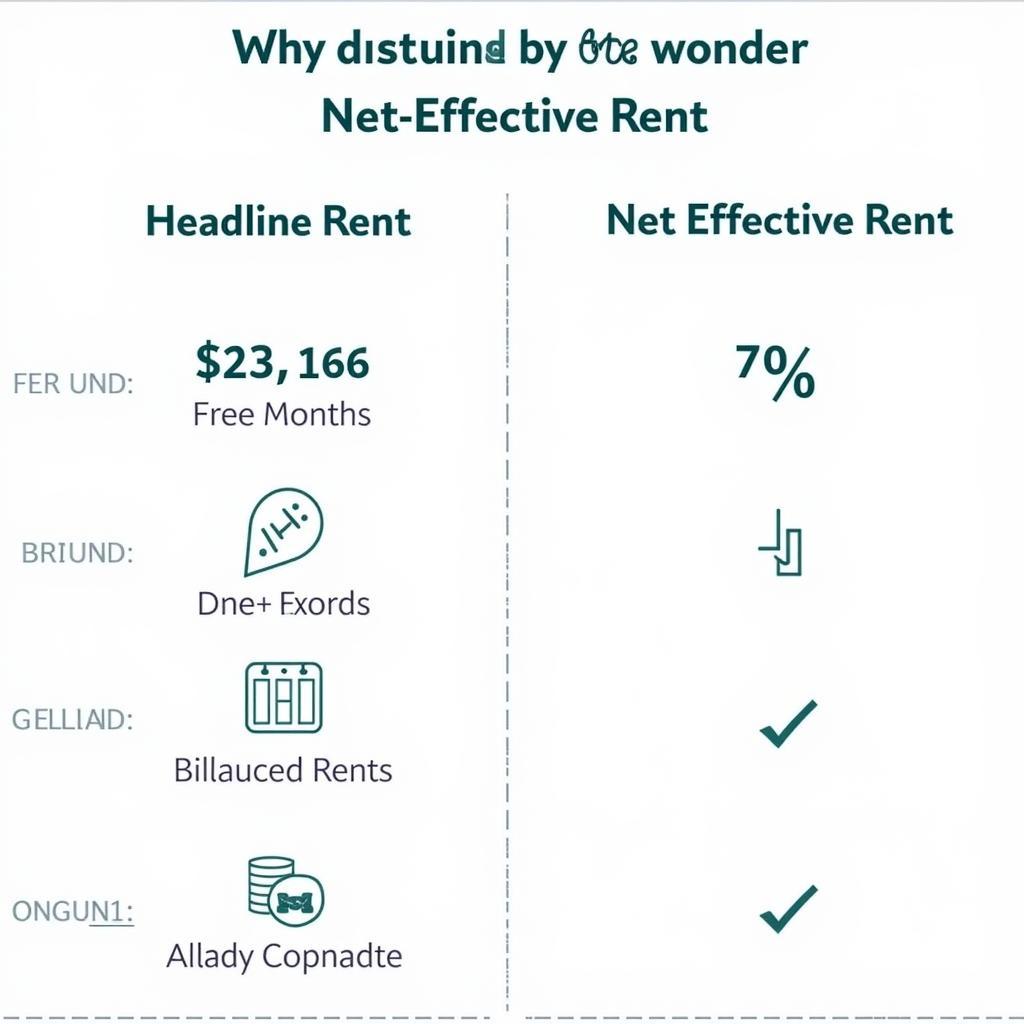 So sánh Headline Rent và Net Effective Rent