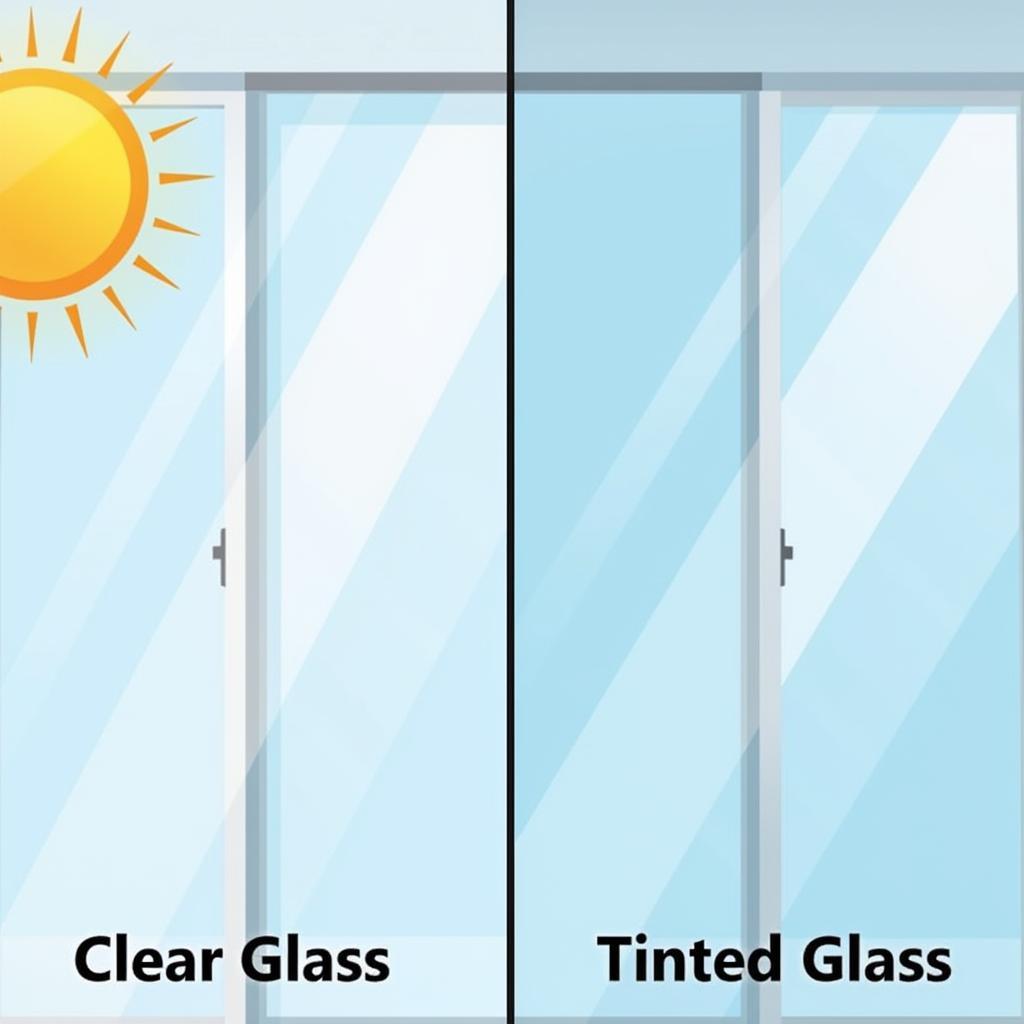 Comparison of Clear and Tinted Glass