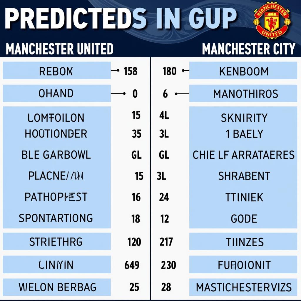 So sánh lực lượng Man U vs Man City