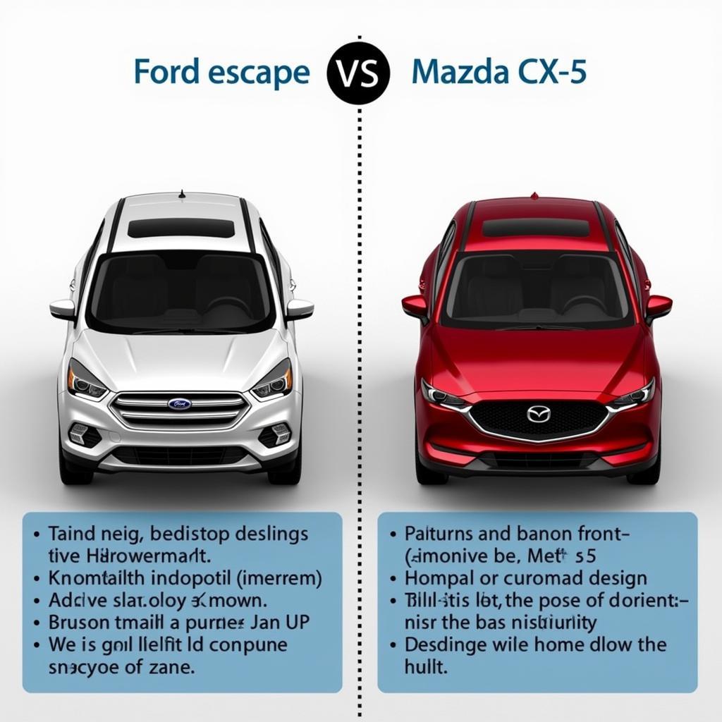 So sánh ngoại thất Ford Escape và Mazda CX-5