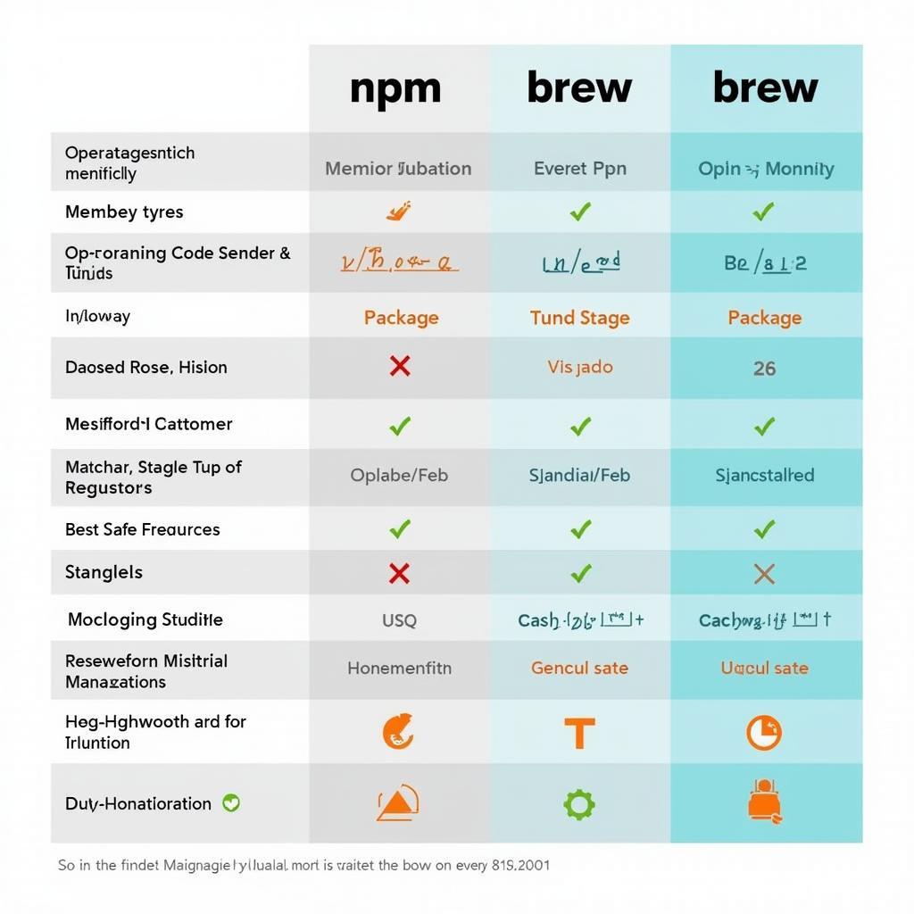 So sánh npm và brew