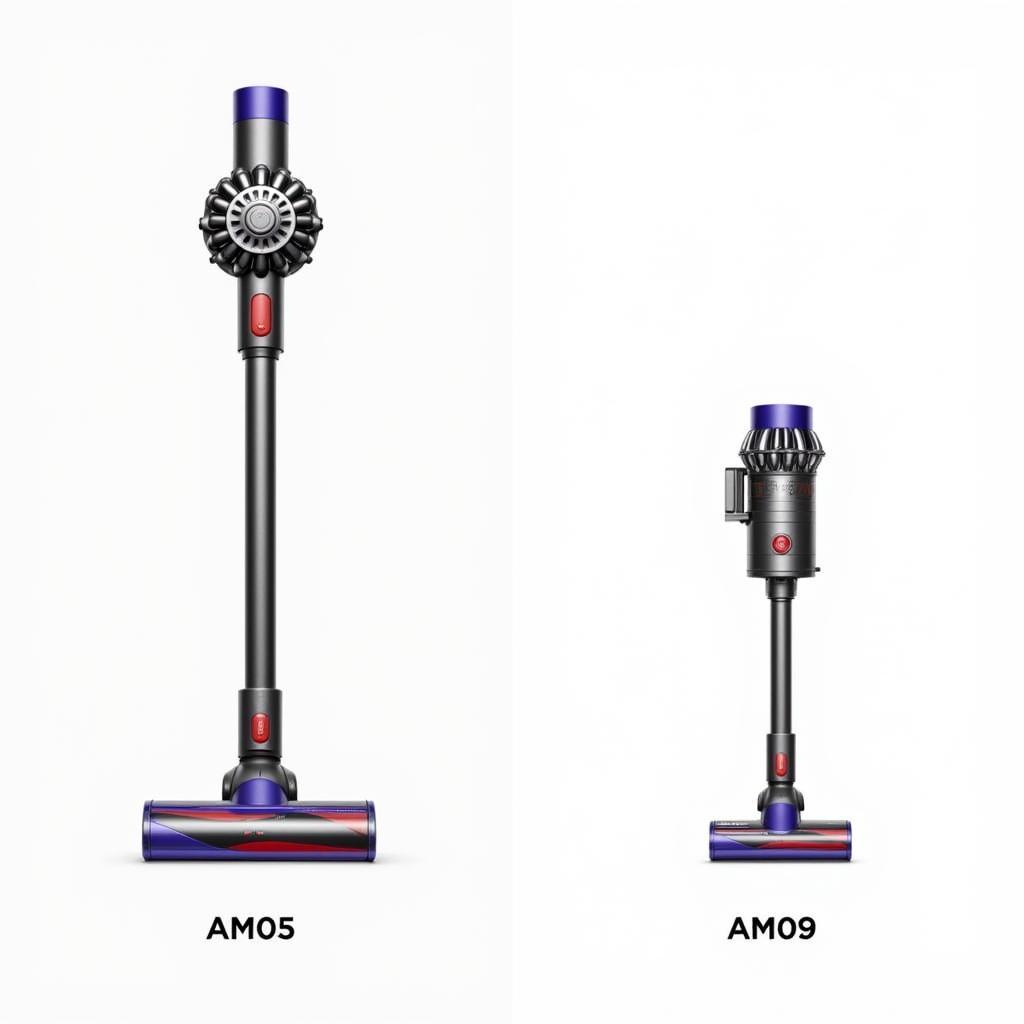 So sánh thiết kế Dyson AM05 và AM09