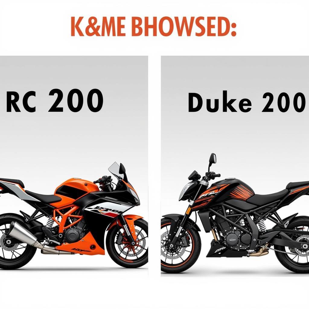 So sánh thiết kế KTM RC 200 và Duke 200