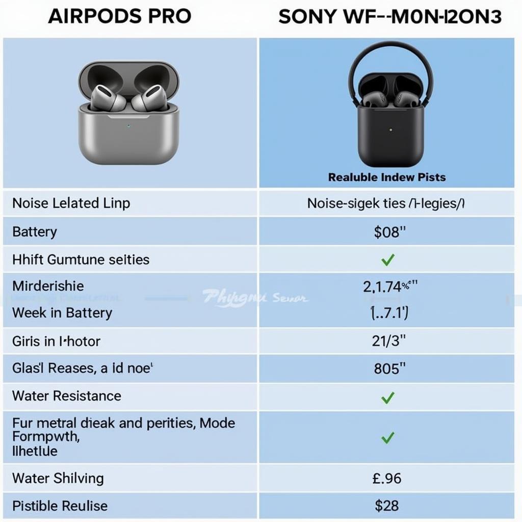 So sánh các tính năng của AirPods Pro và WF-1000XM3