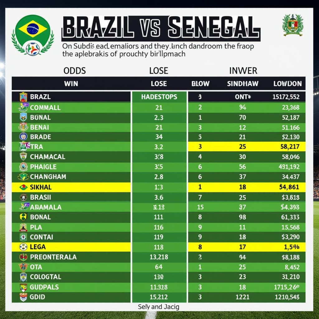 Soi kèo Brazil vs Senegal tỷ lệ kèo