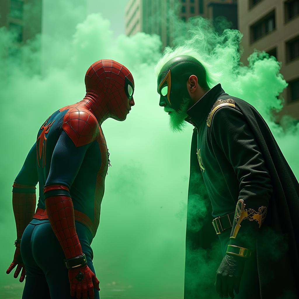 Spiderman và Mysterio so tài sức mạnh