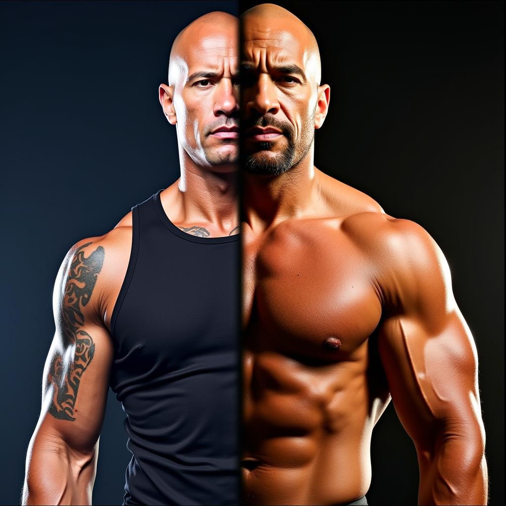 So sánh sức mạnh giữa The Rock và Dave Batista