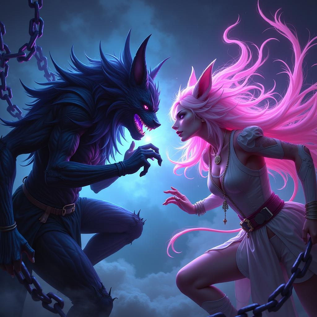 Thresh và Ahri Đối Đầu