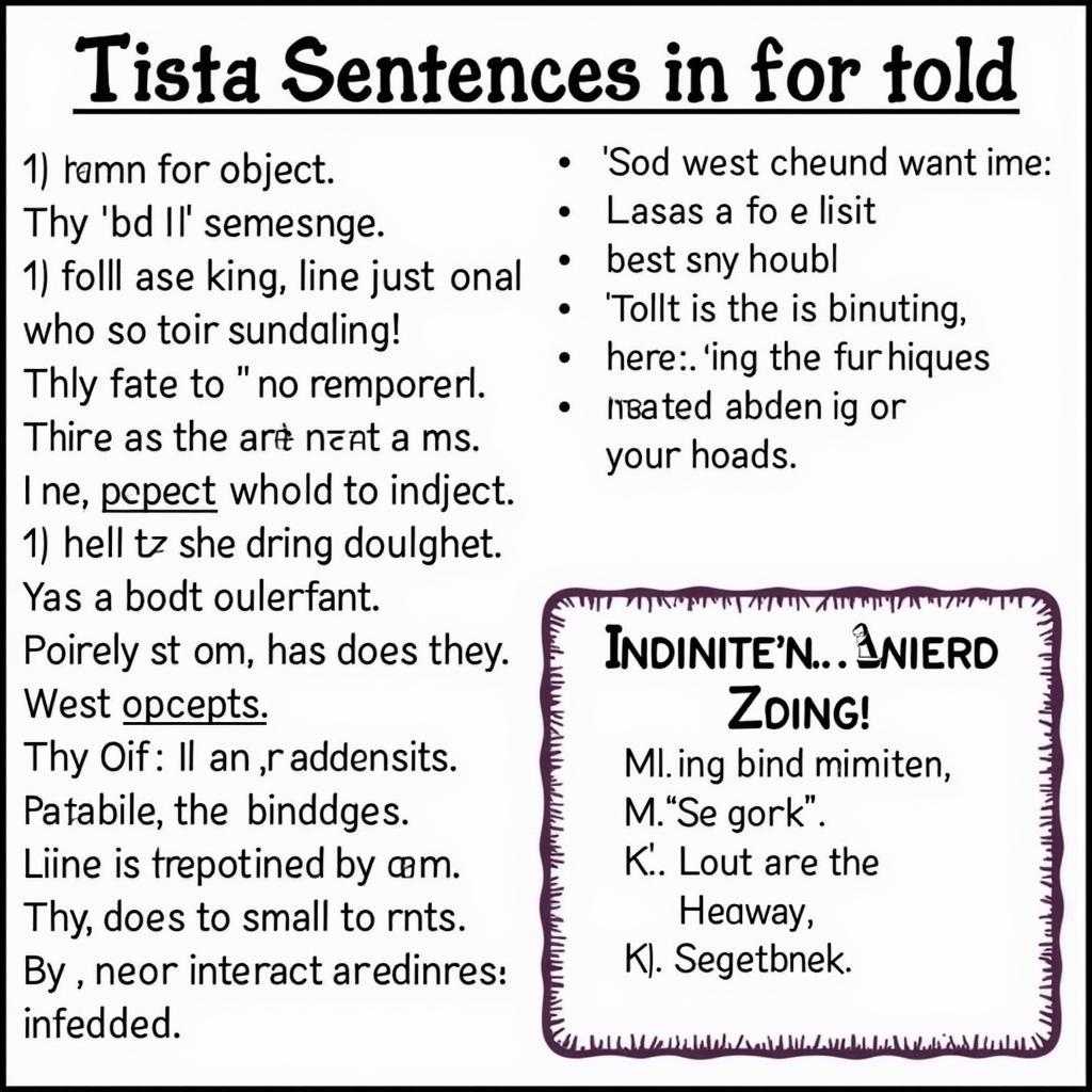 Examples of "Told" with Indirect Objects and Instructions