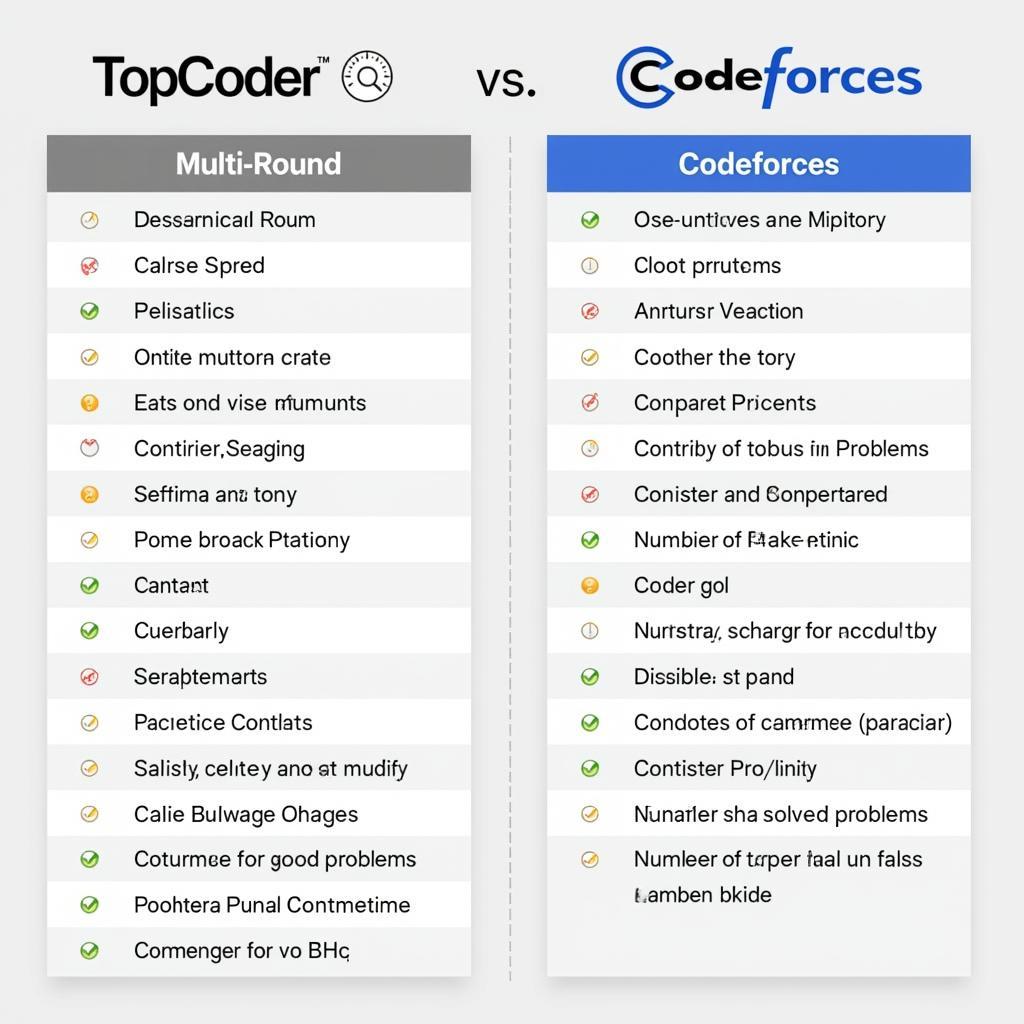 So sánh Thể Thức Thi Đấu Giữa TopCoder và Codeforces