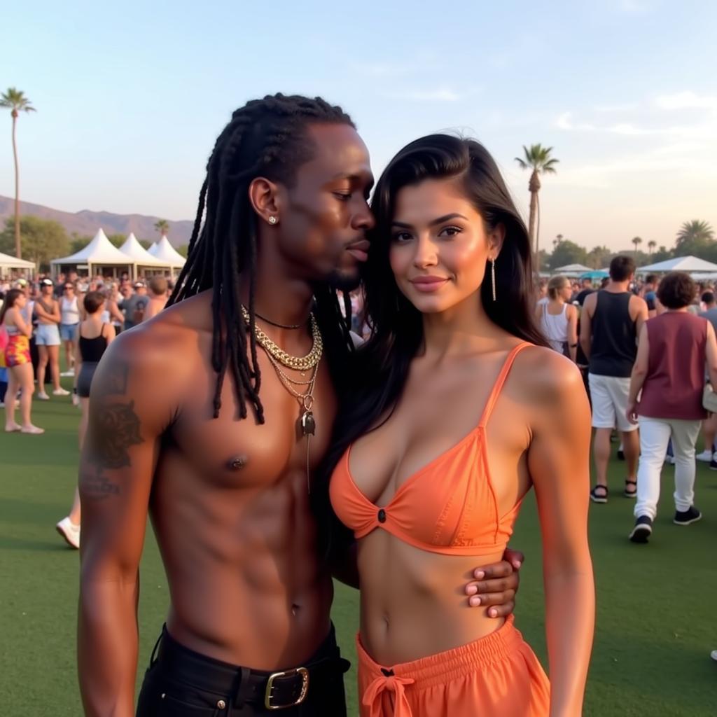 Travis Scott và Kylie Jenner tại Coachella