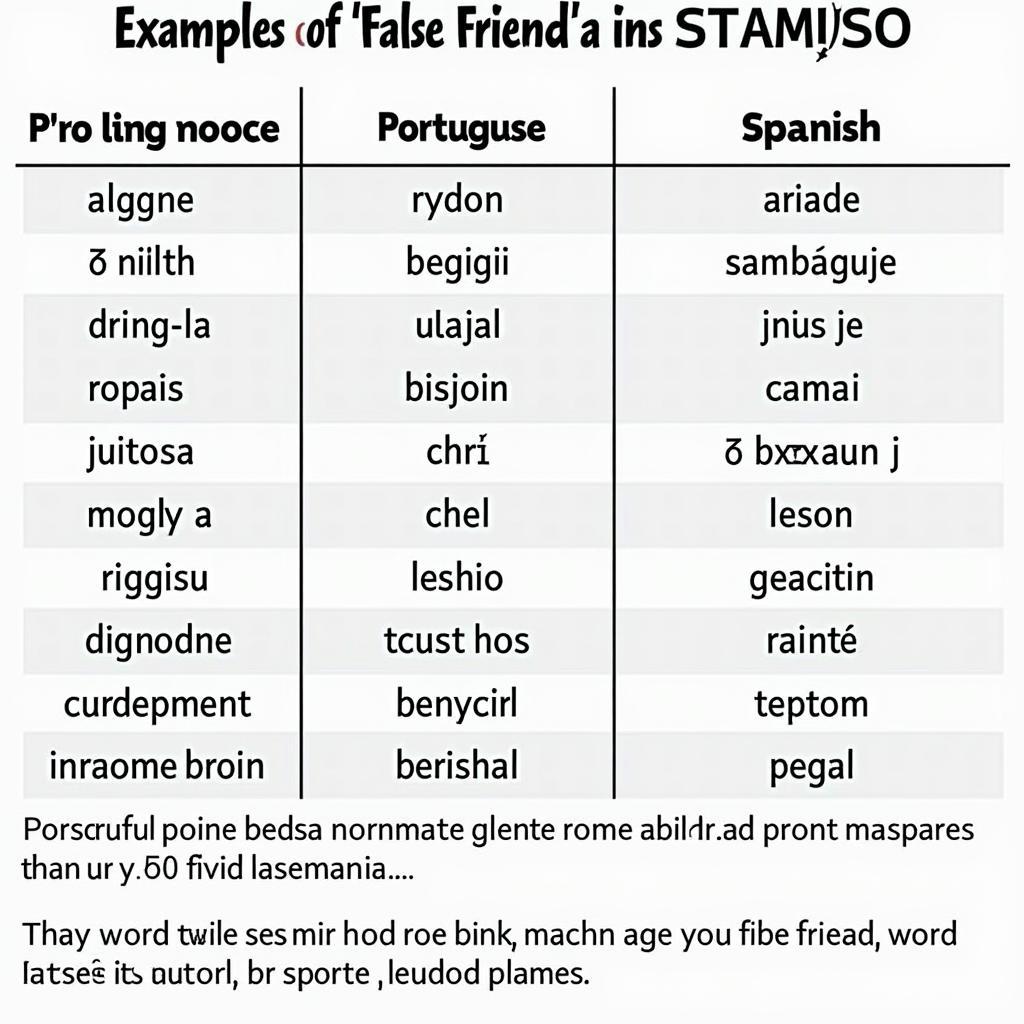 Portuguese and Spanish Vocabulary: Shared Roots and False Friends