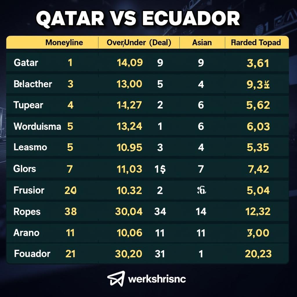 Tỷ lệ kèo trận đấu Qatar vs Ecuador