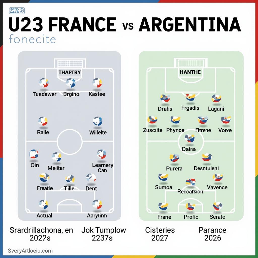 Đội hình ra sân dự kiến U23 Pháp vs U23 Argentina