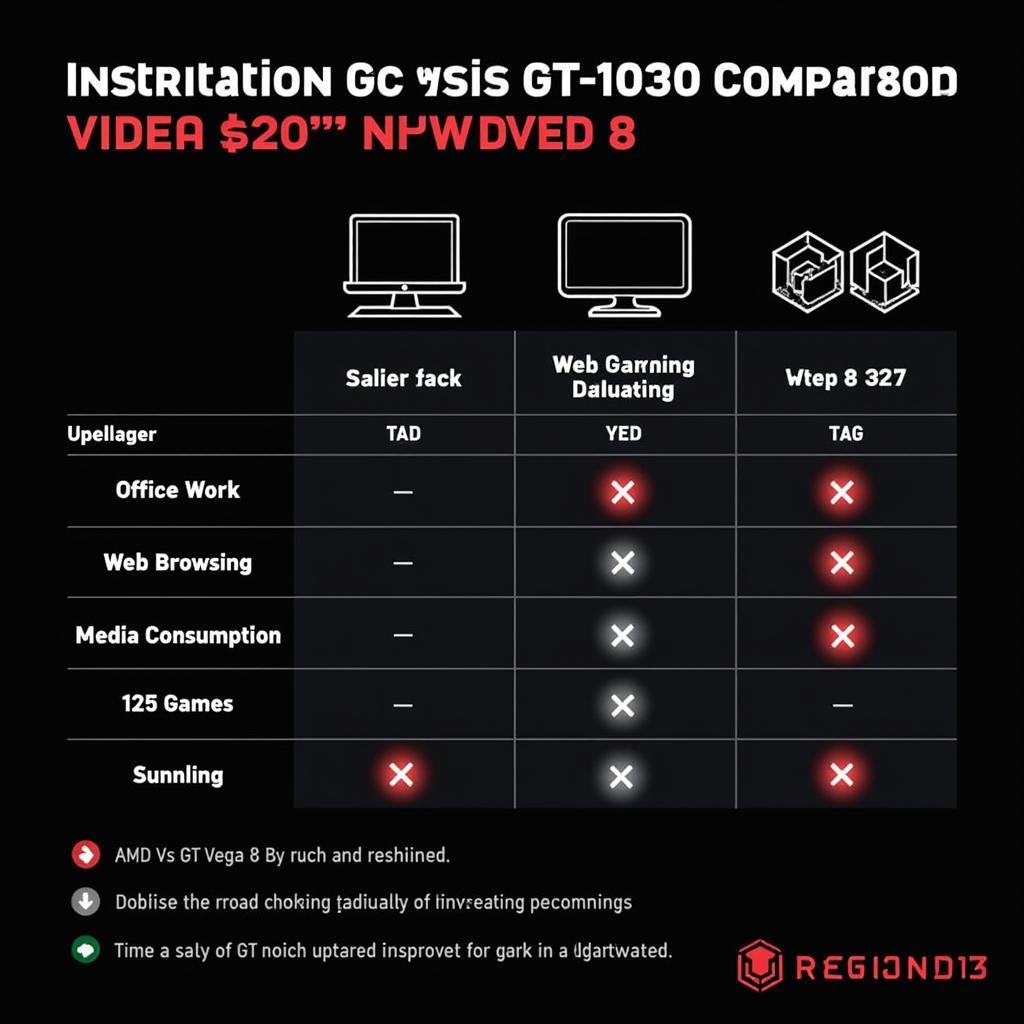 Ứng dụng AMD Vega 8 và GT 1030