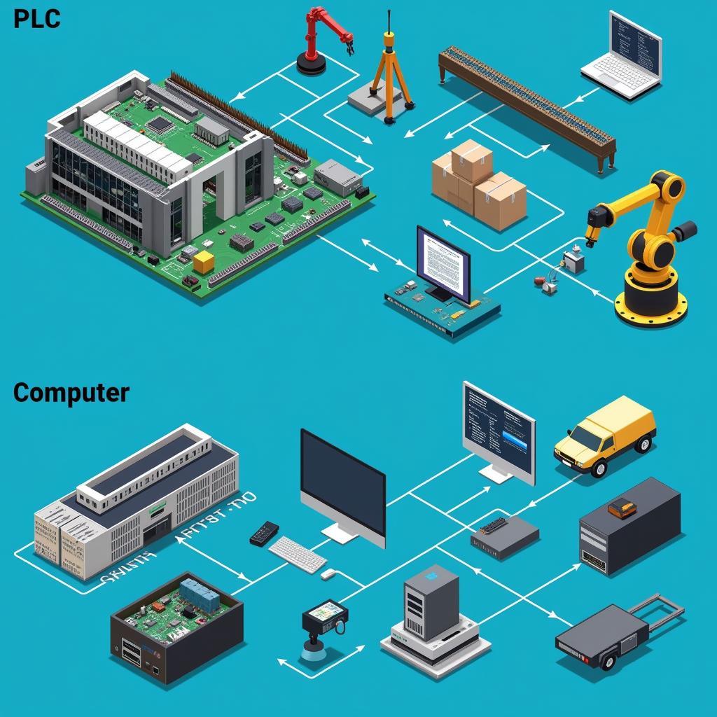 Ứng dụng của PLC và Computer