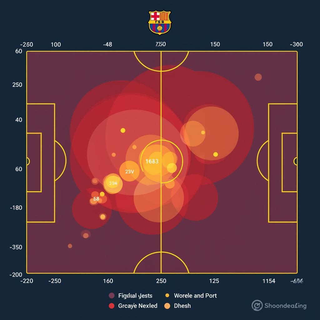 Vị trí ghi bàn của Messi