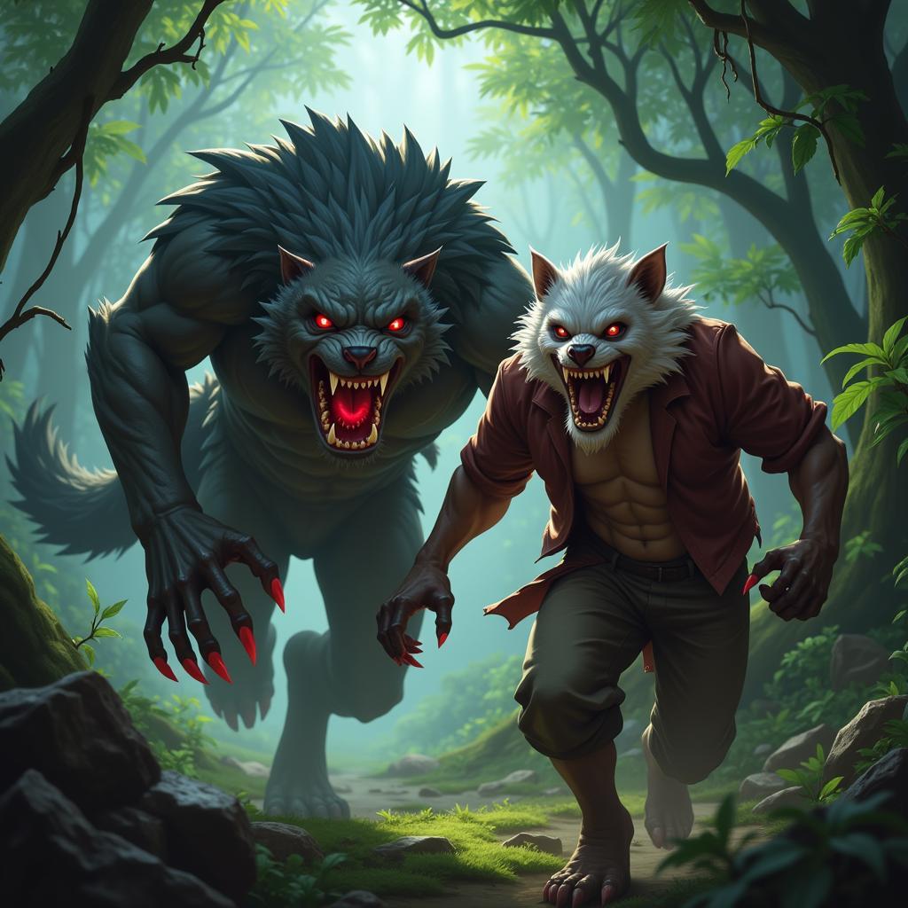 Warwick truy đuổi Rengar