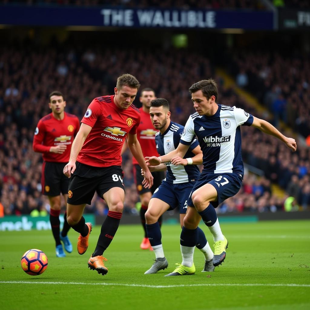 Tình huống nguy hiểm West Brom vs MU