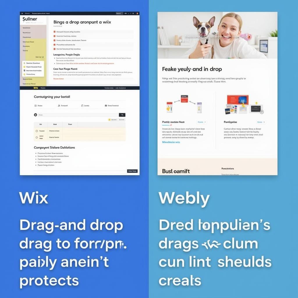 Wix và Weebly: Giao diện người dùng