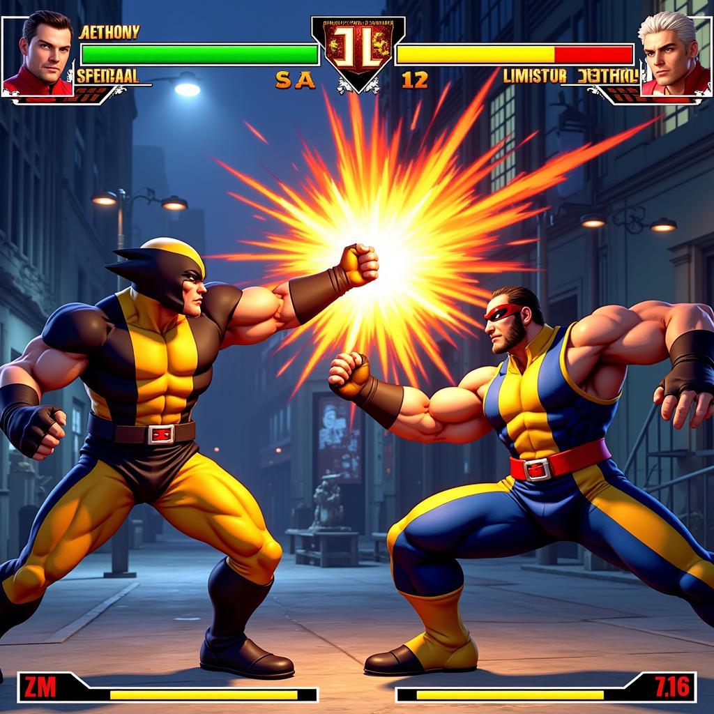 Combo đặc biệt trong X-Men vs. Street Fighter trên PS1