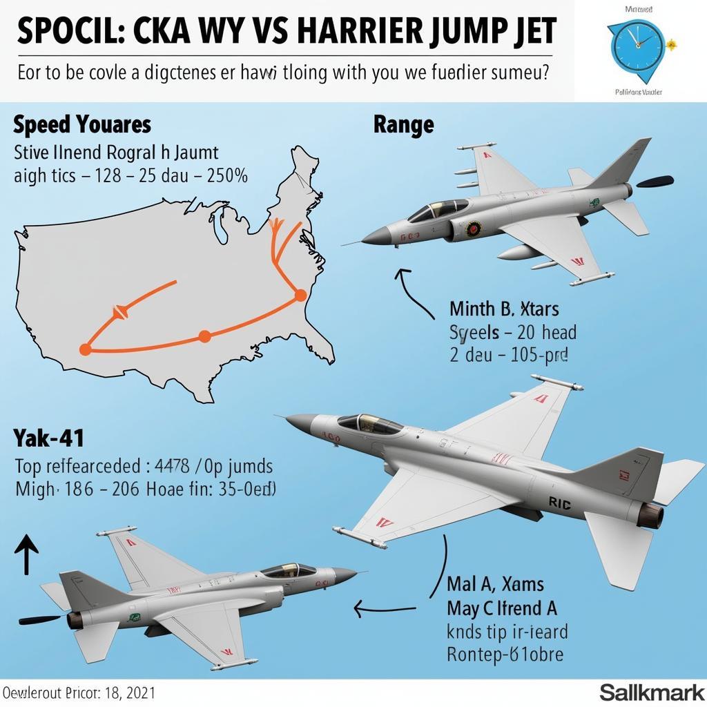 So sánh tốc độ và phạm vi hoạt động giữa Yak-141 và Harrier