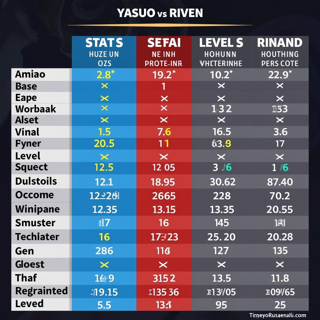 Yasuo vs Riven So Sánh Chỉ Số