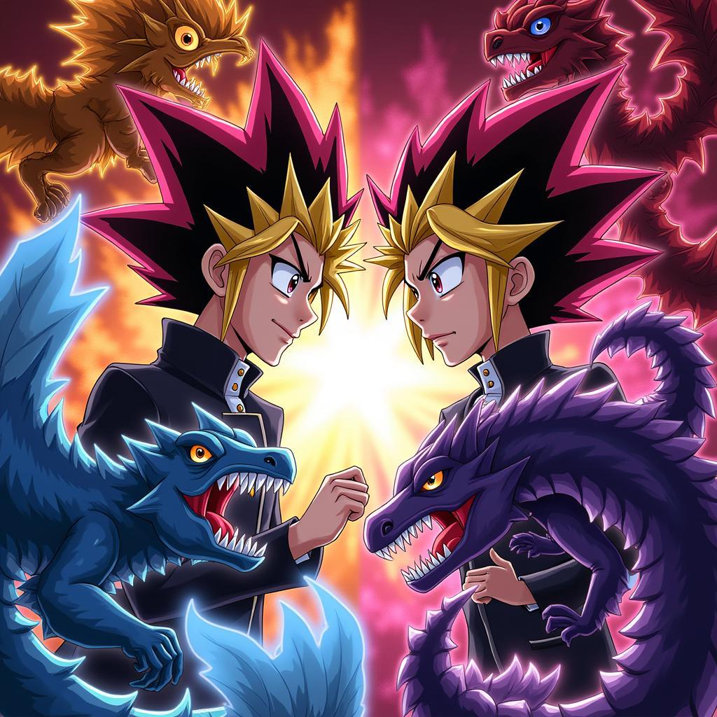 Yugi, Kaiba, Joey và Marik đối đầu