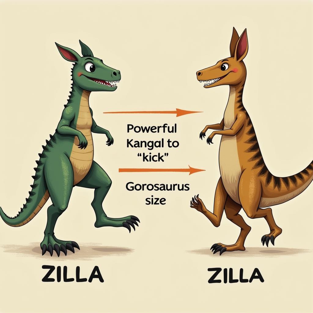 So sánh sức mạnh giữa Zilla và Gorosaurus