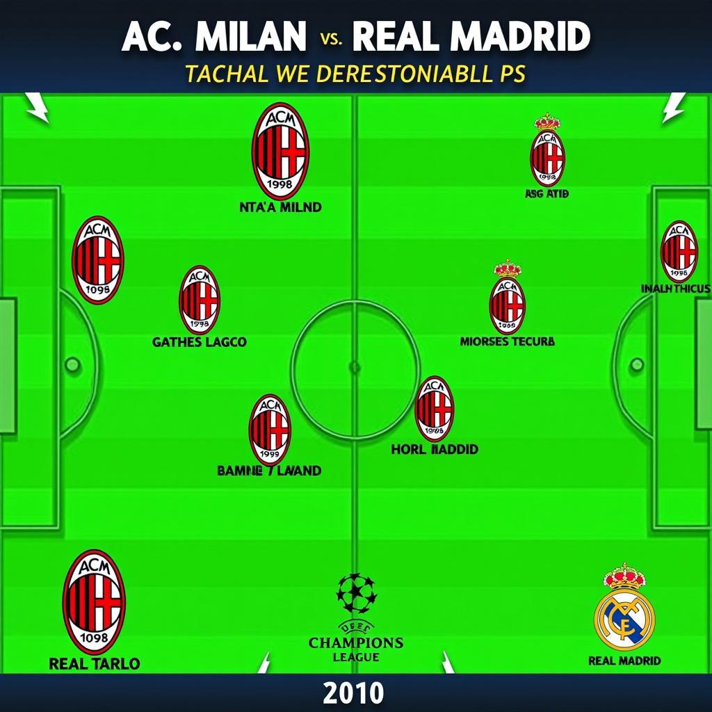 AC Milan vs Real Madrid 2010 Đội Hình