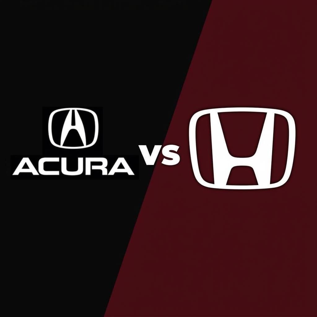 So sánh Logo Acura và Honda