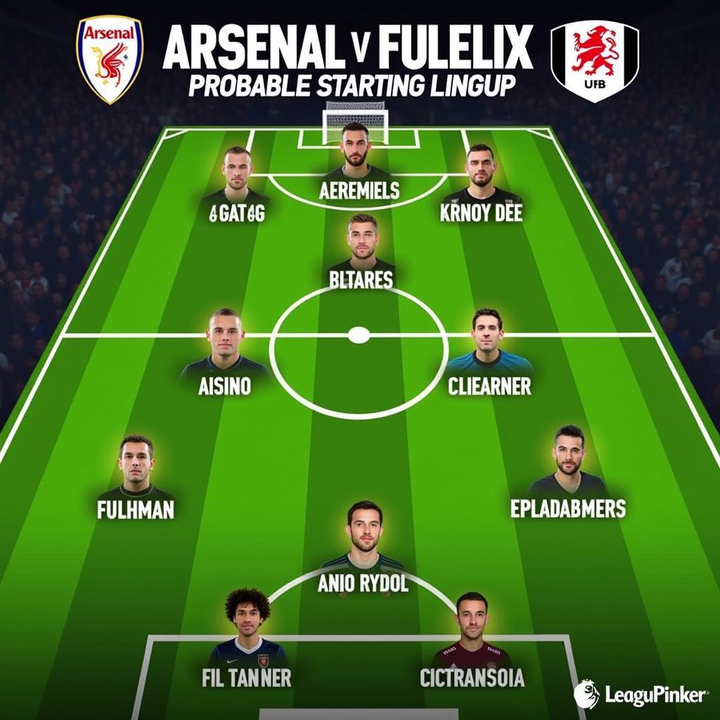 Đội hình ra sân Arsenal vs Fulham