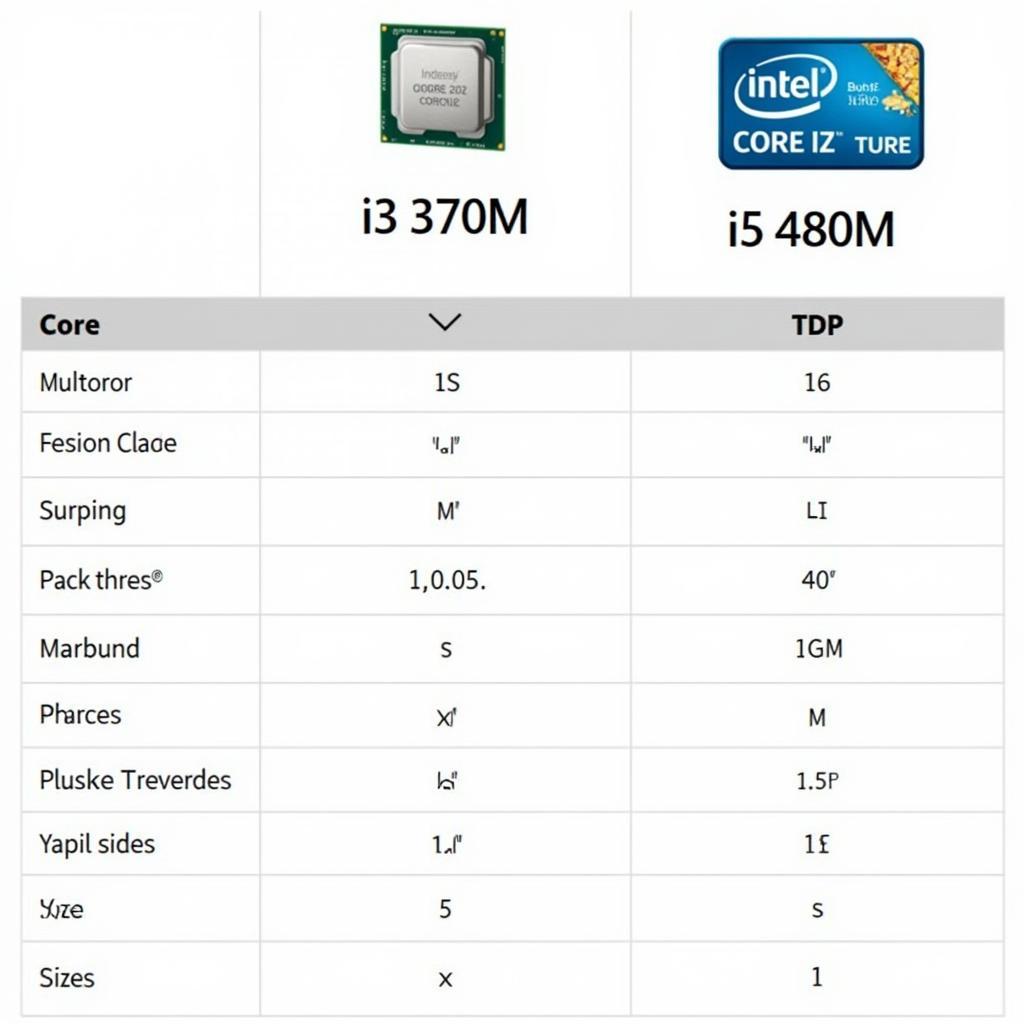 Bảng so sánh thông số kỹ thuật chi tiết giữa i3 370M và i5 480M