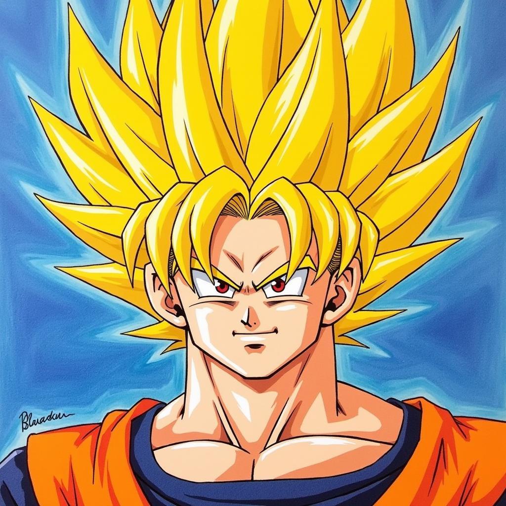 Hình ảnh fan art Bardock Super Saiyan