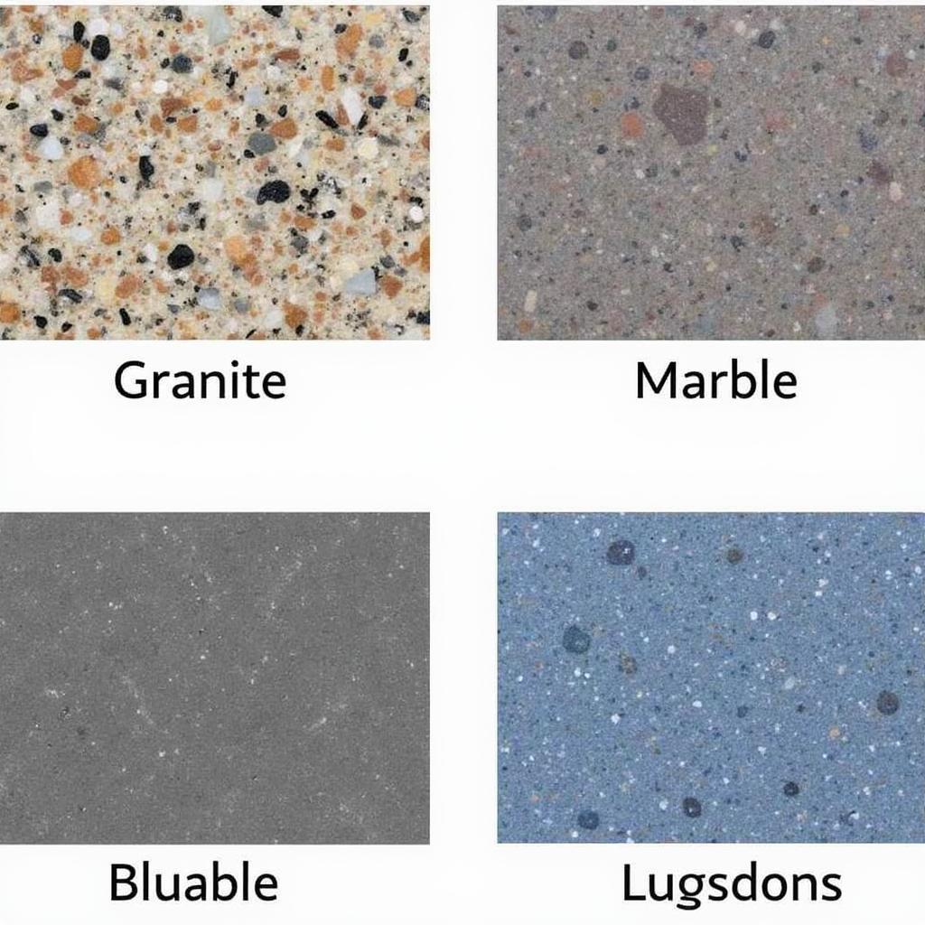 Các loại đá làm bàn ghế: Granite, Marble, Đá xanh