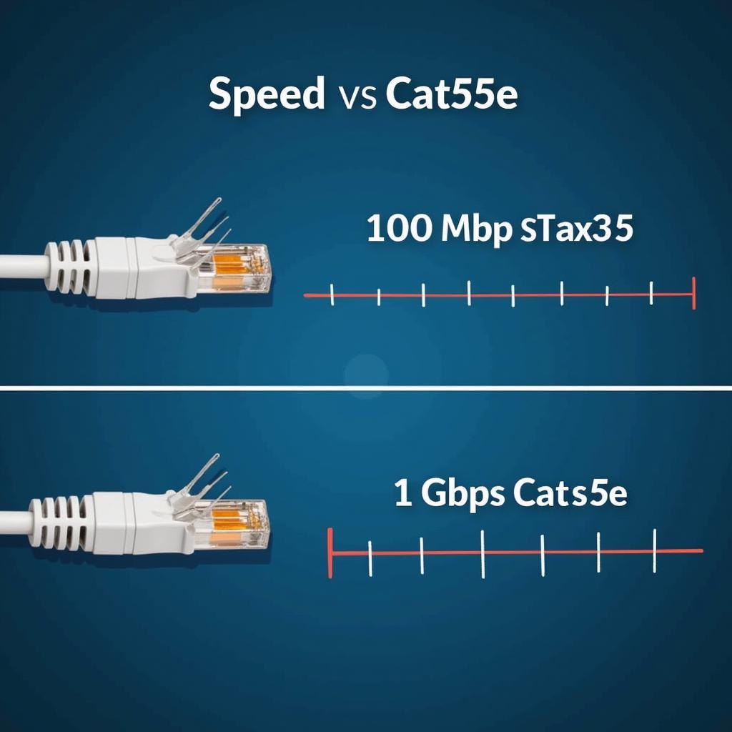 So sánh tốc độ Cat5 và Cat5e