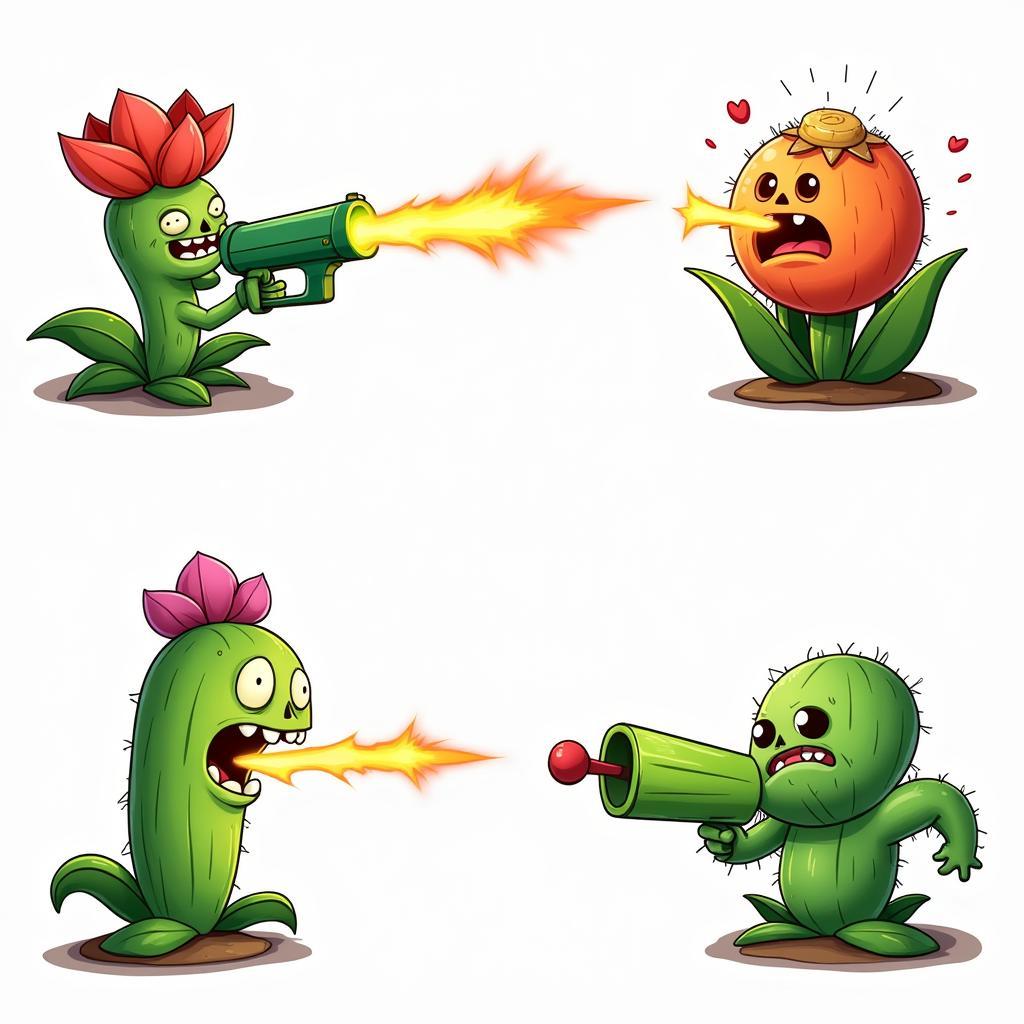 Các loại cây tấn công trong Plants vs Zombies