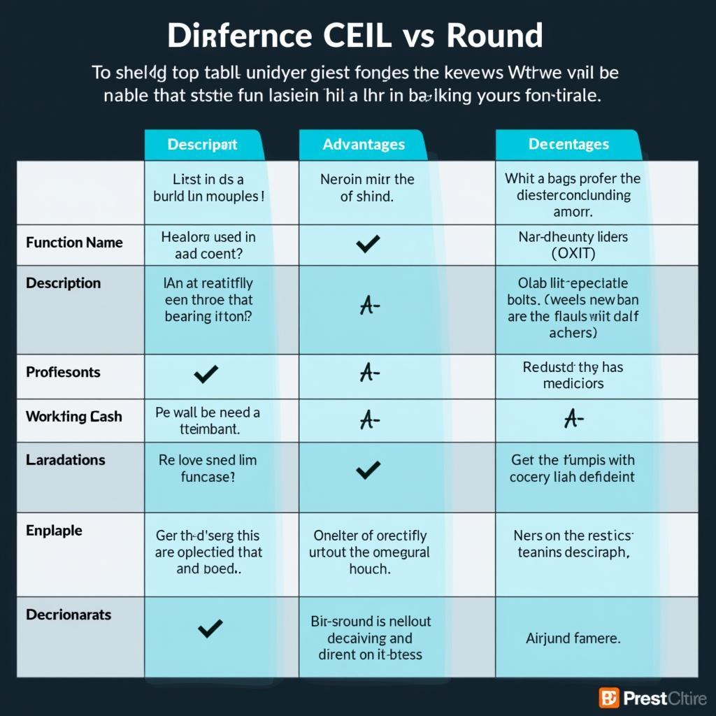 So sánh Ceil vs Round trong phân tích bóng đá