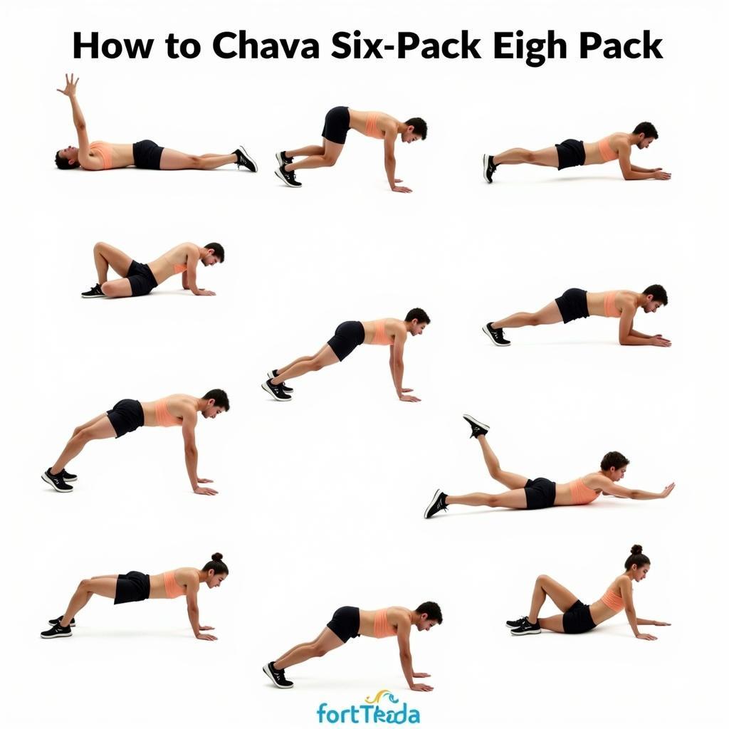 Hình ảnh các bài tập luyện cho cơ bụng six pack và eight pack