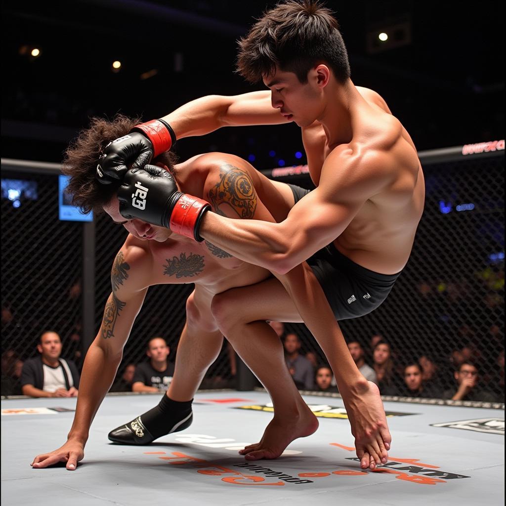 Dempsey Roll của Ippo trong trận đấu với Ricardo Martinez