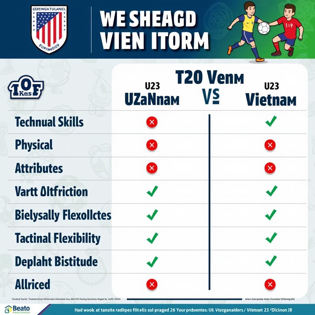 So sánh điểm mạnh, điểm yếu của U23 Việt Nam và U23 Uzbekistan